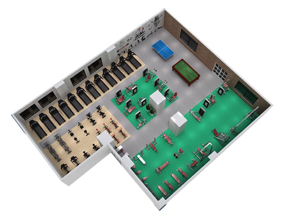 1000平方健身房配置方案-广西好博体育健身器材有限公司 1000平方健身房配置方案-广西好博体育健身器材有限公司