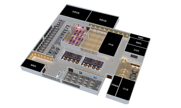 1700平方健身房配置方案-广西好博体育健身器材有限公司